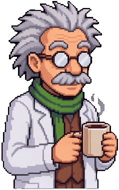 The professor sipping a hot cup of coffee